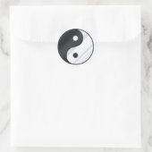 Yin Yang Metal Runder Aufkleber (Tasche)