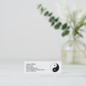 Yin Yang Mini Visitenkarte (Stehend Vorderseite)