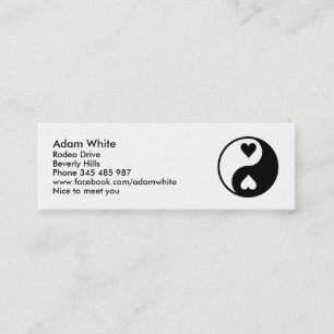 Yin Yang Mini Visitenkarte