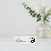 Yin Yang Mini Visitenkarte (Stehend Vorderseite)
