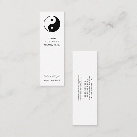 Yin Yang Mini Visitenkarte (Vorne/Hinten)