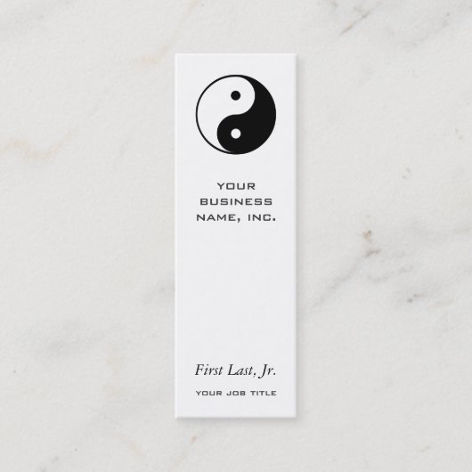 Yin Yang Mini Visitenkarte (Vorderseite)
