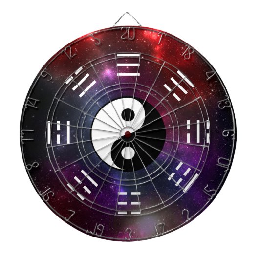 Yin Yang mit Bagua Trigram Symbols I-Ching Dartscheibe (vorne)