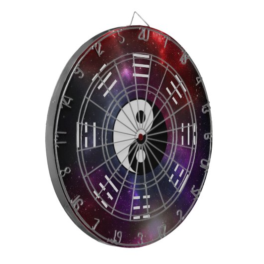 Yin Yang mit Bagua Trigram Symbols I-Ching Dartscheibe (Vorderseite Links)
