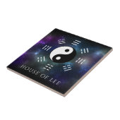 Yin Yang mit Bagua Trigram Symbols I-Ching Fliese (Seite)