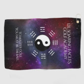 Yin Yang mit Bagua Trigram Symbols I-Ching Golfhandtuch (Horizontal)