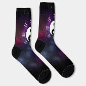 Yin Yang mit Bagua Trigram Symbols I-Ching Socken (Rechts)