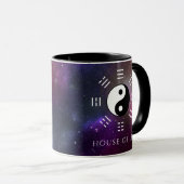 Yin Yang mit Bagua Trigram Symbols I-Ching Tasse (VorderseiteRechts)
