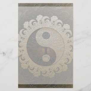 Yin Yang mit Baum des Lebens durch Amelia Carrie Briefpapier