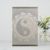 Yin Yang mit Baum des Lebens durch Amelia Carrie Briefpapier (Stehend Vorderseite)