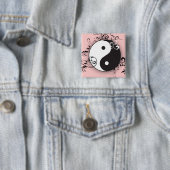 Yin-Yang mit Blättern Button (Beispiel)