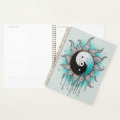 Yin Yang mit botanischen strahlenden Details Planer (Anzeige)