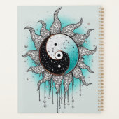 Yin Yang mit botanischen strahlenden Details Planer (Rückseite)