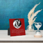 Yin Yang mit e Cummings Zitat Fotoplatte (InSitu)