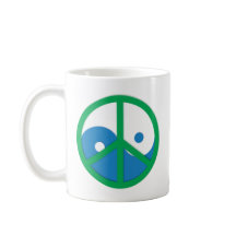 Yin-Yang mit Friedenszeichen