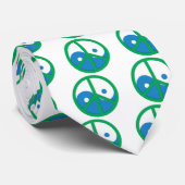 Yin-Yang mit Friedenszeichen Krawatte (Gerollt)