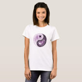 Yin Yang mit minimalem Lavendel JEDER Farbvolleyba T-Shirt (Vorne ganz)