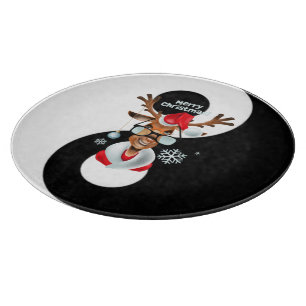 Yin Yang mit Rentier Schneidebrett