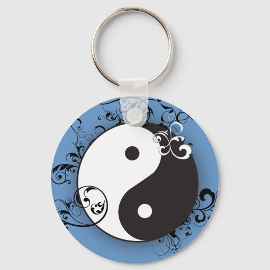 Yin-Yang mit Scrollen Schlüsselanhänger (Vorderseite)