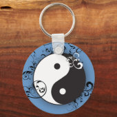 Yin-Yang mit Scrollen Schlüsselanhänger (Vorderseite)