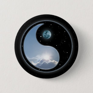 Yin Yang Mond Sun Button