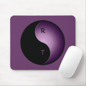 Yin-Yang-Monogramm - lila Mousepad (Mit Mouse)