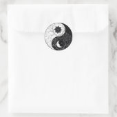 Yin & Yang / Moon & Sun Harmony Classic Round Stic Runder Aufkleber (Tasche)
