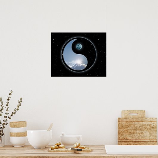 Yin Yang Moon Sun Poster (Küche)