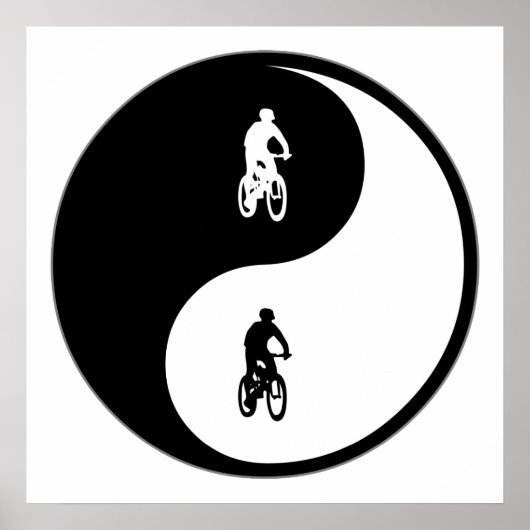 Yin Yang Mountain Biking Poster (Vorne)