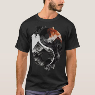Yin Yang Mountains Active T-Shirt
