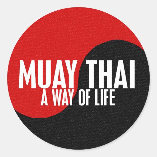 Yin Yang Muay Thai 1 Runder Aufkleber (Vorderseite)