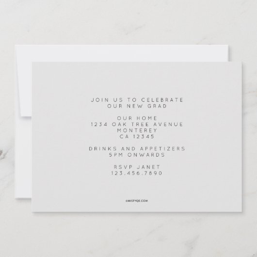 Yin & Yang Music Abschluss Einladung (Rückseite)