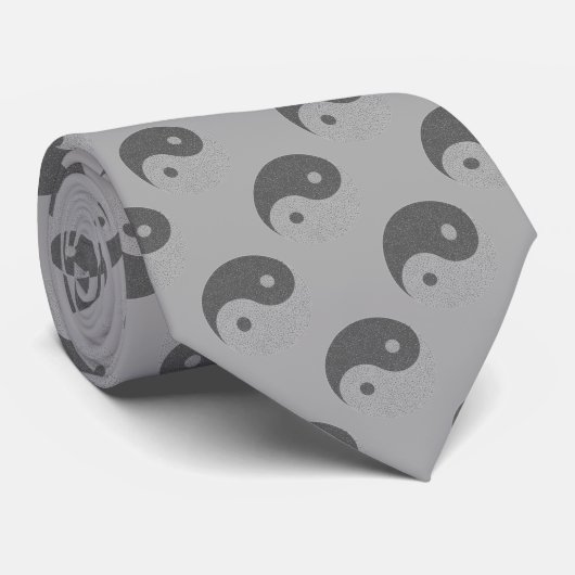 Yin Yang Music Notes Krawatte (Gerollt)