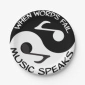 Yin Yang Musik Pappteller (Vorderseite)