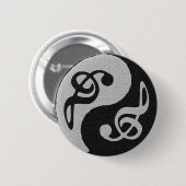Yin Yang-Musikklatschnote Button (Vorne & Hinten)