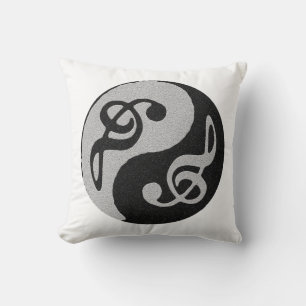 Yin Yang-Musikklatschnote Kissen