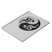 Yin Yang-Musikklatschnote Notizblock (Linke Seite)