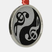 Yin Yang-Musikklatschnote Ornament Aus Metall (Rechts)