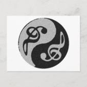 Yin Yang-Musikklatschnote Postkarte (Vorderseite)