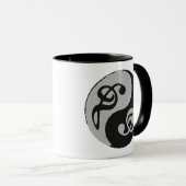 Yin Yang-Musikklatschnote Tasse (VorderseiteRechts)