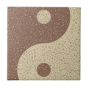 Yin Yang Musiknoten Fliese