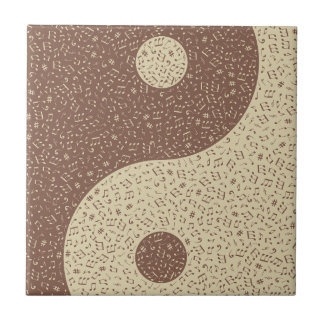 Yin Yang Musiknoten Fliese