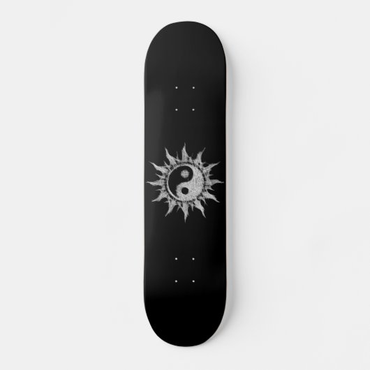 Yin-yang - Mystische Sonne - Mandala Dualitäten. Skateboard (Vorderseite)
