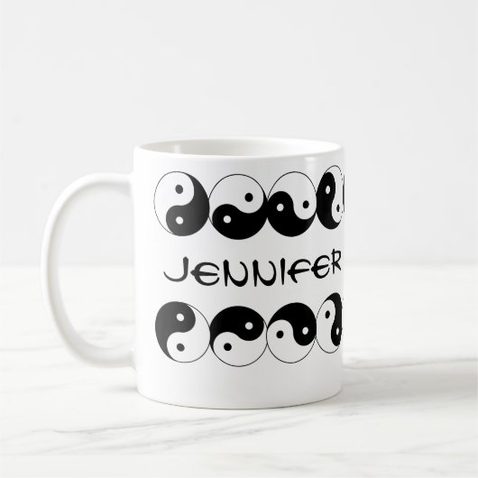 Yin Yang Names Rotating Symbols Kaffeetasse (Links)