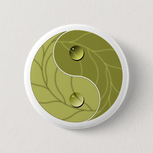 Yin Yang Natur Button (Vorderseite)