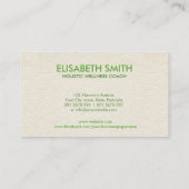 Yin Yang - Nature Balance Visitenkarte (Rückseite)