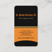 Yin Yang Naturtherapie Chiropraktor Vertikal Visitenkarte (Rückseite)