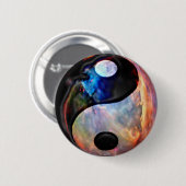 Yin Yang Nebelfleck-Knöpfe Button (Vorne & Hinten)