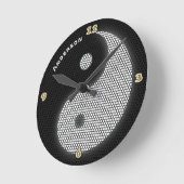 YIN YANG Neon Light Style Personalisierte Mauer Runde Wanduhr (Winkel)