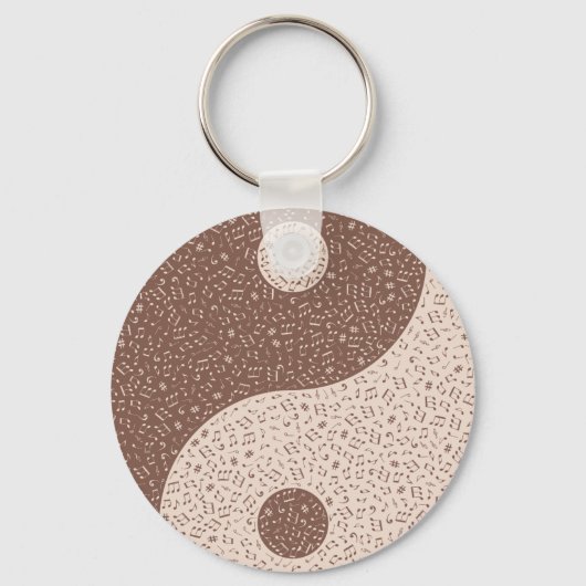 Yin Yang Noten  Schlüsselanhänger (Vorderseite)